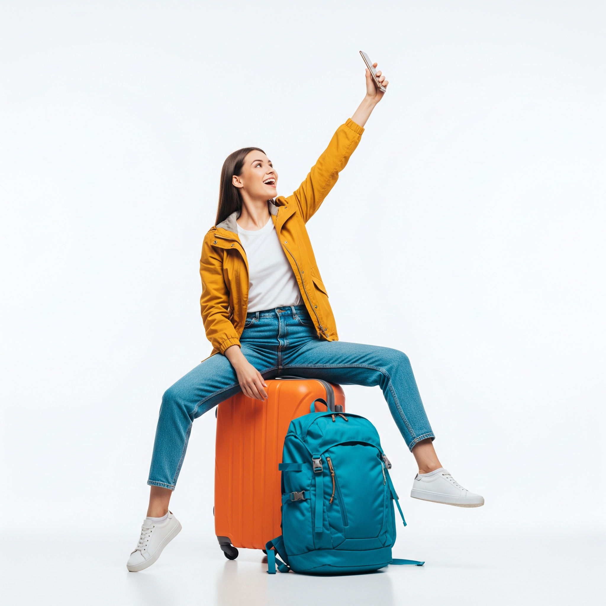 Traveler with backpack